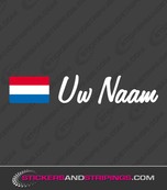 2 x Naam + Vlag NL Script (1116)