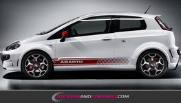 (C) Fiat Abarth striping set 14x175 cm (3437)