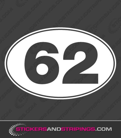 Racing numbers set 1 colour (E)
