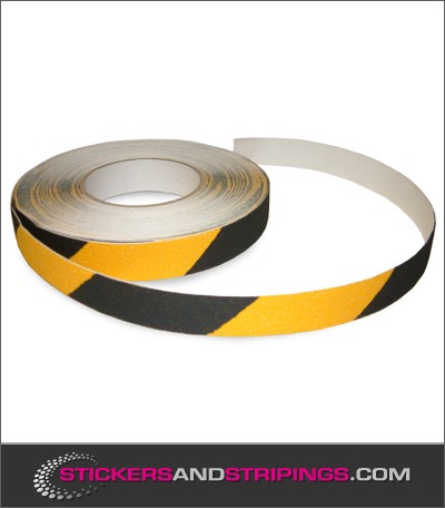 (Y) Antiskid striping 25 mm black / yellow