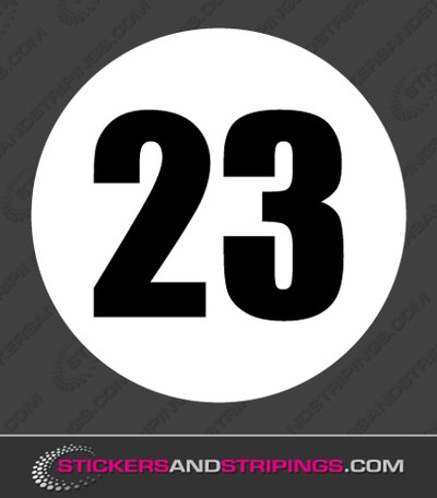 Racing numbers set round 2 colours (B)