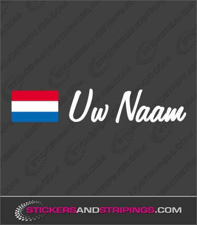 1 x Naam + Vlag NL Script (1116)