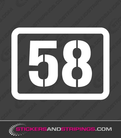 Racing numbers set 1 colour (G)