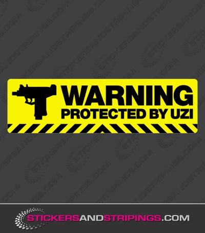 Warning Protected by uzi FC (9146)