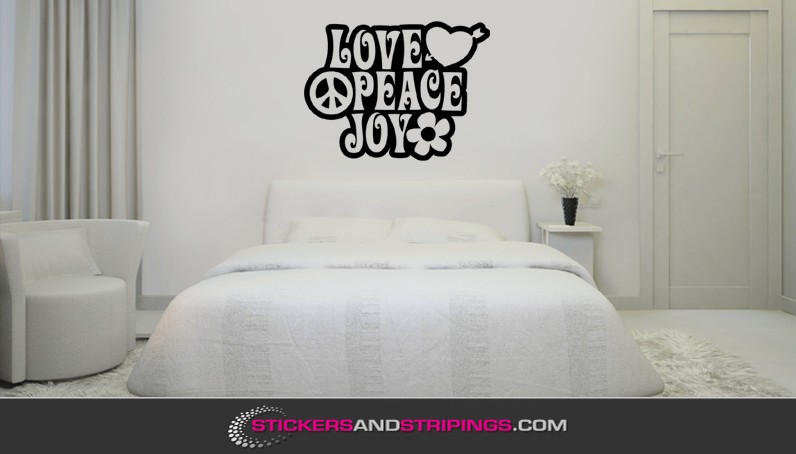 Muursticker Love Peace Joy (6081)