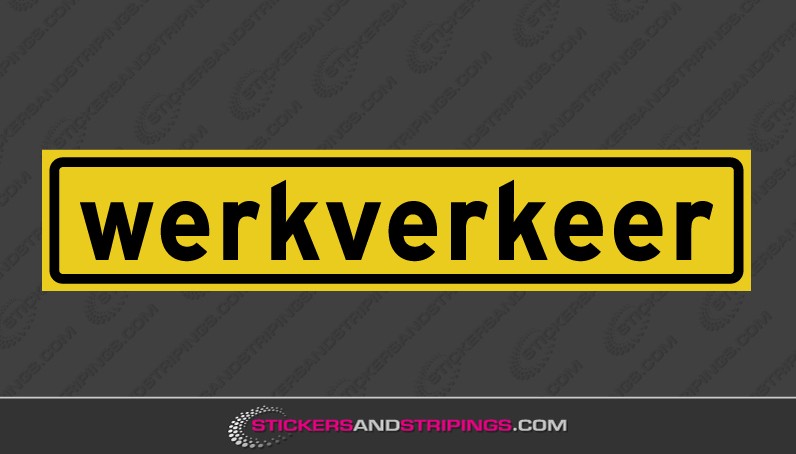 Werkverkeer sticker of magneetplaat (1251)