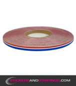 (M) Rood - Blauw striping 7,5 mm