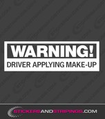 Warning driver applying make-up (9144)