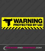 Warning Protected by uzi FC (9146)