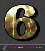 Racing number Gold 6