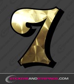 Racing number Gold 7