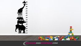 Muursticker Meetlat dieren (6089)