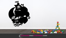 Muursticker Piratenship (6074)