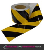 Reflective tape 100 mm Black / Yellow (L)